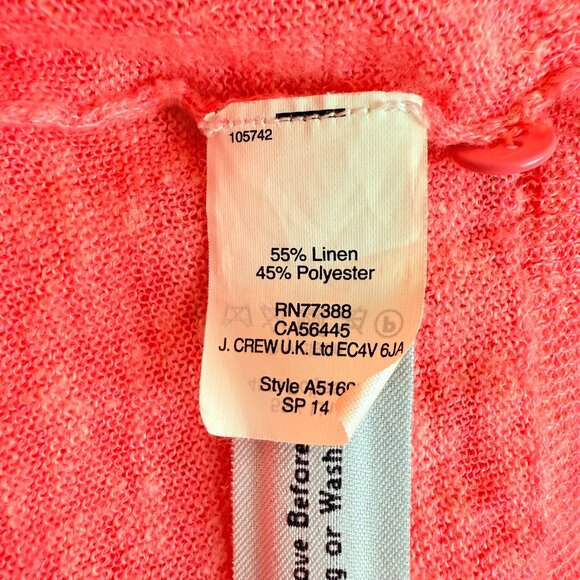 J.Crew Linen-Blend V-Neck Cardigan Size M - Picture 4 of 7